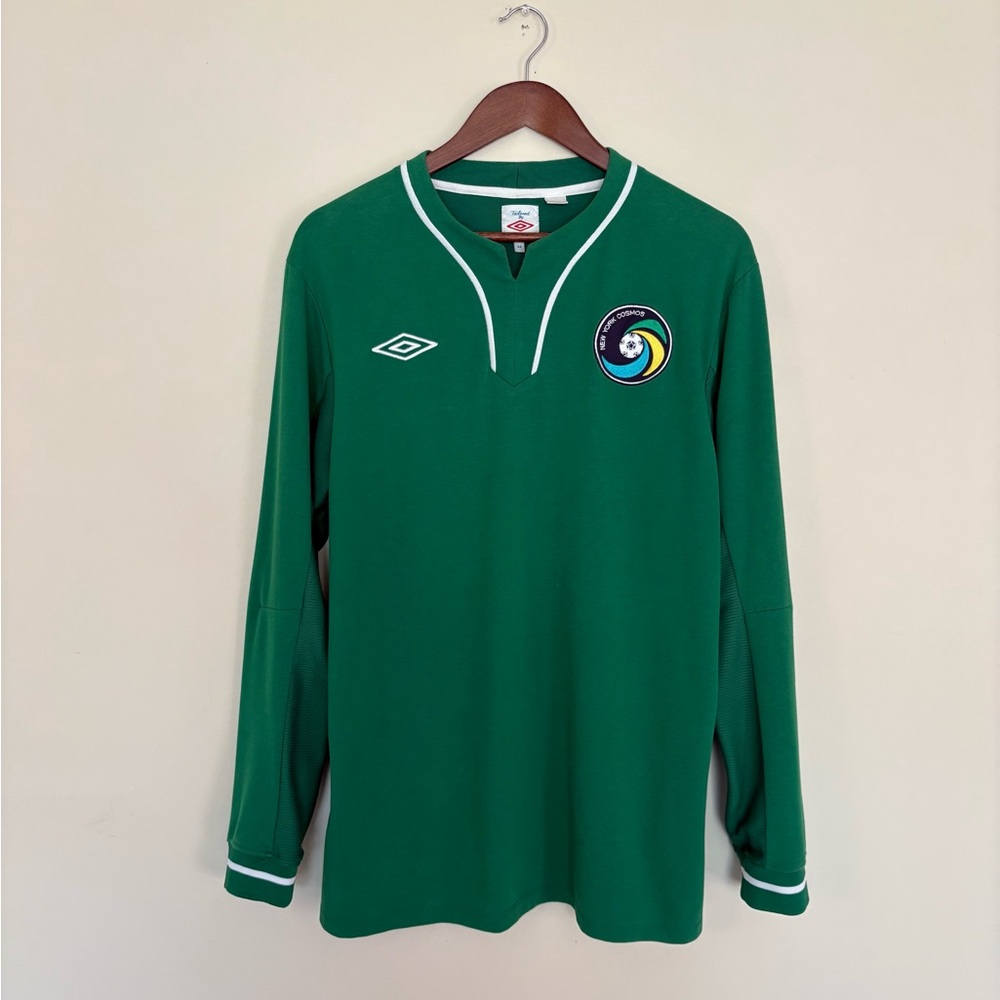 New York Cosmos Umbro Green Long Sleeve Away Jersey 13/14